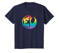 Star Wars Rebel Alliance and Galactic Empire Pride T-Shirt, Enfant, Bleu Marine, 3 Ans