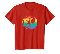 Star Wars Rebel Alliance and Galactic Empire Pride T-Shirt, Enfant, Rouge, 3 Ans
