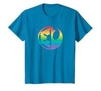 Star Wars Rebel Alliance and Galactic Empire Pride T-Shirt, Enfant, Saphir, 12 Ans
