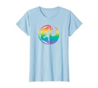 Star Wars Rebel Alliance and Galactic Empire Pride T-Shirt, Femme, Bleu Céleste, M
