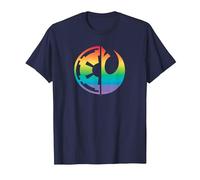 Star Wars Rebel Alliance and Galactic Empire Pride T-Shirt, Homme, Bleu Marine, 5XL