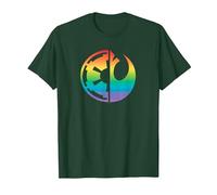 Star Wars Rebel Alliance and Galactic Empire Pride T-Shirt, Homme, Vert Forêt, L