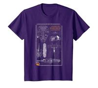 Star Wars Rebel Ship Schematics Dark T-Shirt, Enfant, Violet, 8 Ans