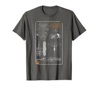 Star Wars Rebel Ship Schematics Dark T-Shirt, Homme, Asphalte, XXL