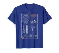 Star Wars Rebel Ship Schematics Dark T-Shirt, Homme, Bleu Royal, 3XL