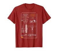 Star Wars Rebel Ship Schematics Dark T-Shirt, Homme, Canneberge, XL