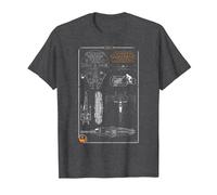 Star Wars Rebel Ship Schematics Dark T-Shirt, Homme, Chiné Foncé, S