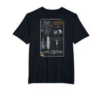 Star Wars Rebel Ship Schematics Dark T-Shirt, Homme Grandes Tailles, Noir, 4X Tall