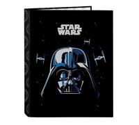 Star Wars Rebellion Classeur avec feuilles 4 anneaux, idéal pour enfants de différents âges, confortable et polyvalent, qualité et résistance, 26,5 x 33 cm, Noir, M, Décontracté