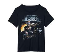 Star Wars Republic Commando Video Game T-Shirt, Femme Grandes Tailles, Noir, 5X