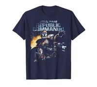 Star Wars Republic Commando Video Game T-Shirt, Homme, Bleu Marine, L