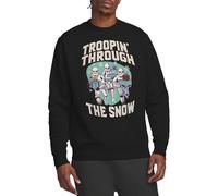Star Wars Retro Troopin' Through The Snow Unisex Sweatshirt, Black Maillot de survêtement, Noir, M Mixte