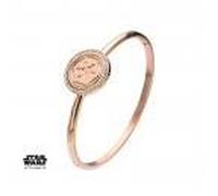 Star Wars - Rose Gold Pvd Plated Empire Symbol With Cz Bangle Bracelet
