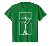 Star Wars Saber Logo White T-Shirt, Enfant, Vert Kelly, 6 Ans