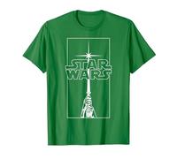 Star Wars Saber Logo White T-Shirt, Homme, Vert Kelly, 3XL