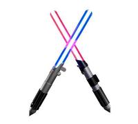 GRUPO ERIK Star Wars Sabre Laser avec lumière - 2 stylos en métal, Encre Noire avec boîte Cadeau l Jolis stylos Star Wars Merchandising