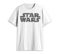 STAR WARS Simplest Logo Graphic Tee Chemise, Blanc, XL Homme