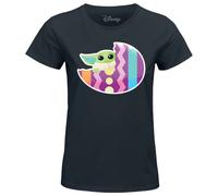 Star Wars « Space Egg Grogu Easter » WOSWMANTS062 T-Shirt Femme, Navy, Taille M