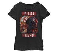 STAR WARS Squadrons Pilot Hero Girls Short Sleeve Tee Shirt, Black, Medium