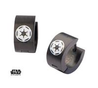 Star Wars - Stainless Steel Black Empire Logo Huggie Earrings