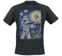 Star Wars Stormy Night Homme T-Shirt Manches Courtes Noir 100% Coton Regular/Coupe Standard