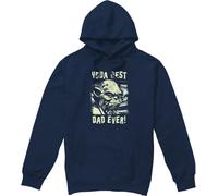 Star Wars - Sweat à capuche pour homme "Yoda Best Dad" TV4642 (XXL) (Bleu marine)