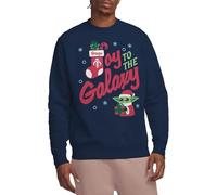 Star Wars Sweat-Shirt Unisexe The Mandalorian Grogu Christmas Joy to The Galaxy Sweat-Shirt Unisexe Bleu Marine, Bleu Marine, XL
