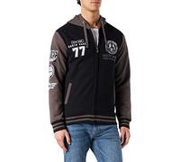 Star Wars Sweat ZIPPÉ A Capuche Type UNIVERSITÉ MESWCLATD010_L, Vader Empire», Noir - Manches ET Capuche Anthracite, Taille L