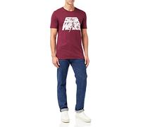 Star Wars Retro Logo T-Shirt, Rouge (Burgundy Blue), XX-Large Homme