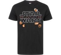 Star Wars - T-shirt badges Les Derniers Jedi - Homme (L) (Noir) - UTNS4398 Noir G