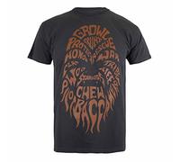 Star Wars Chewbacca Text T-Shirt, Anthracite, Small Homme