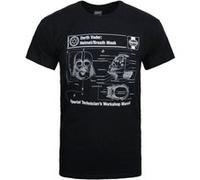 Star Wars - T-shirt Dark Vador 'Darth Vader: Helmet/Breath Mask' - Homme (S) (Noir) - UTNS4665 Noir G