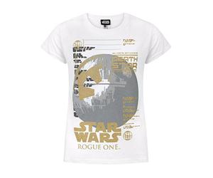 Star Wars T-Shirt de Rogue Un Metallic Mort Star Girl 13-14 Ans