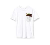 Autres vêtements goodies Star Wars T-shirt Enfant The Mandalorian - Baby Yoda Pocket - 10 ans - Blanc