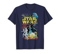 STAR WARS T- Shirt Graphique Classique Rebel Chemise, Bleu Marine, 3XL Homme