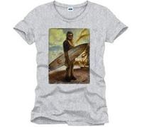 Star Wars T-shirt homme Chewie on The Beach Manches courtes Gris chiné Taille S