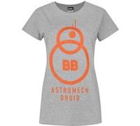 Star Wars - T-shirt Le Réveil de la Force 'BB8 Astromech Droid' - Femme (M) (Gris) - UTNS4231 Gris