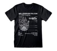 Star Wars - T-Shirt - Millennium Falcon Sketch (L)