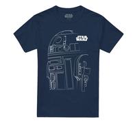 Star Wars - T-shirt motif R2-D2 motif/style contour - Adulte (TV29112)