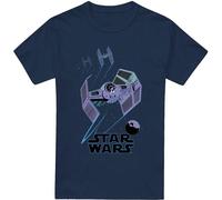 Star Wars - T-shirt pour homme "Death Star Defenders" TV4270 (L) (Bleu marine)