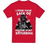 Star Wars - T-shirt pour homme "Lack Of Spirit" - design de Noël TV3518 (S) (Rouge)