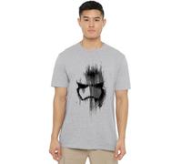 Star Wars T-Shirt Trooper Mask pour Homme, Gris (Grey Marl), S UK