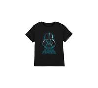 mandarin creative ltd Star Wars Vader Distressed Unisex Kids T Shirt, Noir, 5-6 Ans Garçon