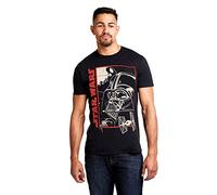Star Wars T-Shirt Vader Poster à col Rond à Manches Courtes pour Homme, Coupe Classique, Noir (Noir Noir), Taille XL (Taille du Fabricant : XL)