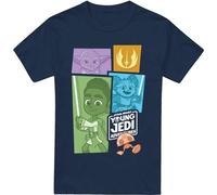 Star Wars - T-shirt "Young Jedi Adventure" pour homme TV3814 (XXL) (Bleu marine)