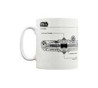 Star Wars Tasse Esquisse Faucon Millenium Blanc
