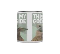 Star Wars Tasse The Mandalorian Good Side Intérieur De Couleur Noire Blanc