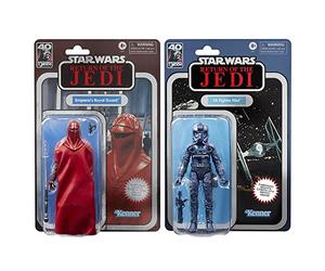 Star Wars The Black Series, Collection Graphite, Garde Royal de l'Empereur et Pilote TIE, Figurines de 15 cm