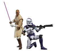 STAR WARS The Black Series Mace Windu & 187th Legion Clone Trooper Ensemble de figurines d'action à l'échelle de 6 pouces Clones of The Republic (G0212)
