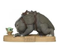 Star Wars : The Book of Boba Fett - Figurine POP! Super Sized Jumbo Grogu with Rancor 25 cm G